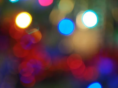 Abstract pattern of to focus colourful lights on a dark background 스톡 사진
