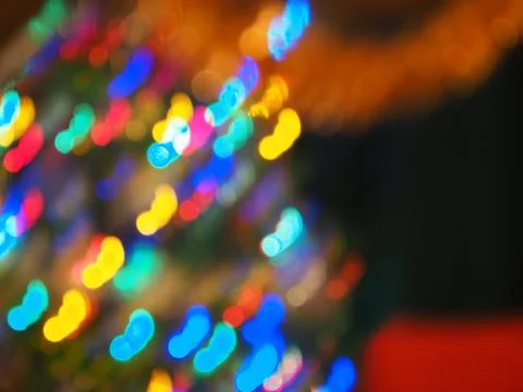 Abstract pattern of to focus colourful lights on a dark background Stock Photos