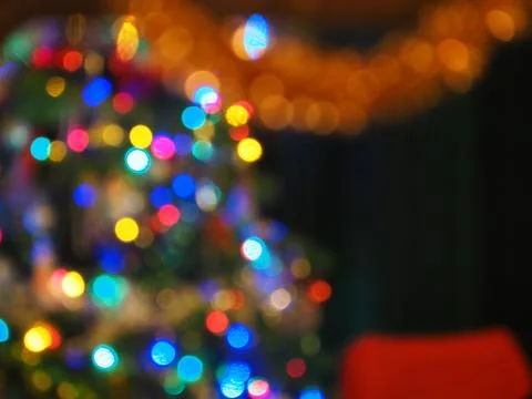 Abstract pattern of to focus colourful lights on a dark background Stock Photos