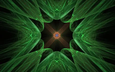 Abstract pattern in the form of green bumps converging towards the center 스톡 일러스트