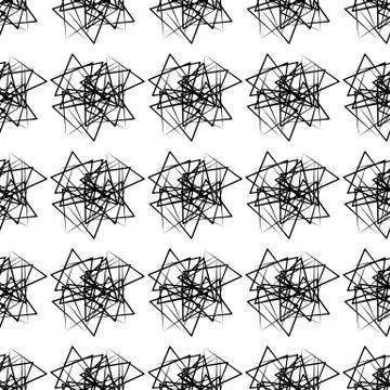 Abstract pattern of forms with random, scattered triangles. Stock Illustration