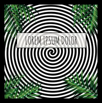 Abstract Pattern with Frame and Sample Text. Vector Illustration 库存插图