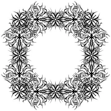 Abstract pattern, frame, contour Stock Illustration