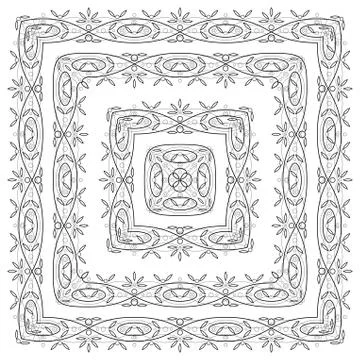 Abstract pattern frame, contour Stock Illustration