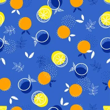 Abstract pattern with fruit 2 Stock Illustration