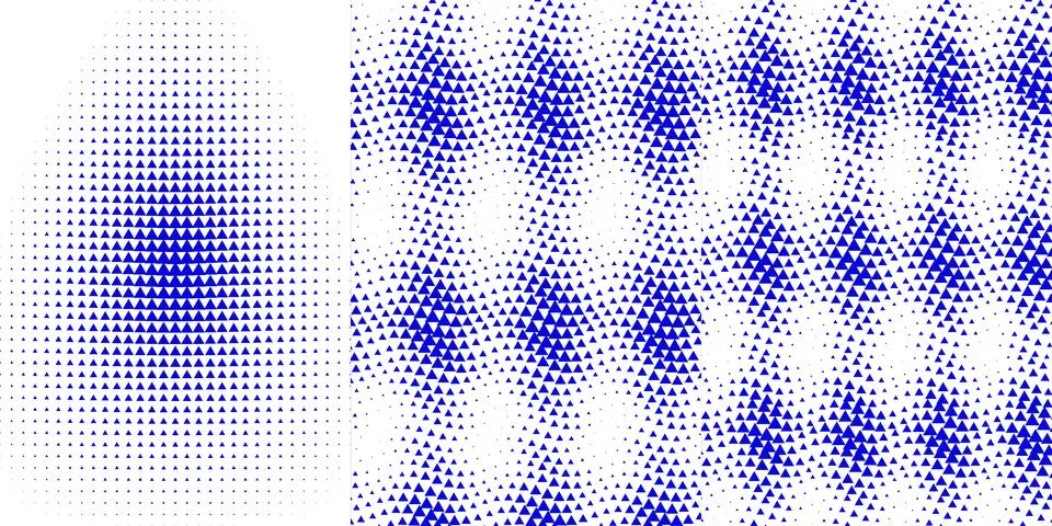 Abstract pattern geometric blue triangles dots イラスト素材