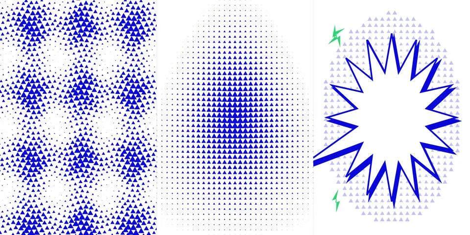 Abstract pattern geometric blue white triangles イラスト素材