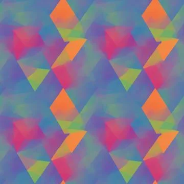 Abstract pattern with geometric shape spots, colored polygons. Seamless ill.. Stock Illustration