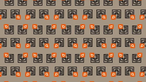 Abstract Pattern with Geometric Shapes and Orange Accents. Stock Footage 325401289