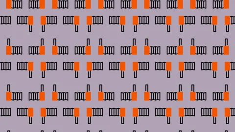 Abstract Pattern with Geometric Shapes and Vibrant Colors. Stock Footage 325401410