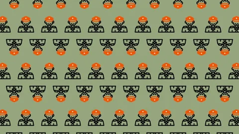 Abstract Pattern with Geometric Shapes and Repetitive Motifs. Stock Footage 325401500