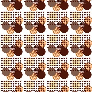 Abstract pattern of geometric shapes autumn colors Stock Illustration
