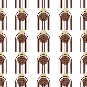 Abstract pattern of geometric shapes autumn colors Illustrazione stock