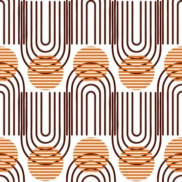 Abstract pattern of geometric shapes autumn colors Illustrazione stock