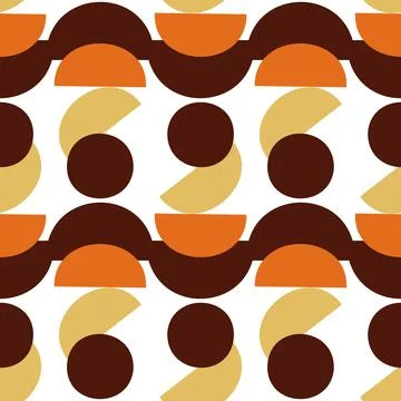 Abstract pattern of geometric shapes autumn colors Stock Illustration