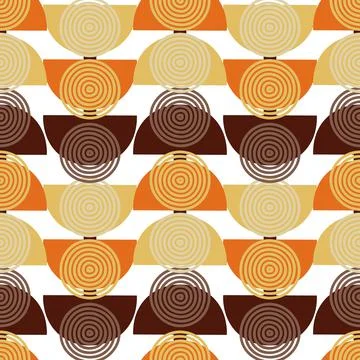 Abstract pattern of geometric shapes autumn colors Illustrazione stock