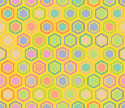 Abstract pattern of geometric shapes. Bold rounded hexagon cells with paddi.. Stock Illustration