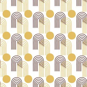 Abstract pattern of geometric shapes circle stripe Illustrazione stock
