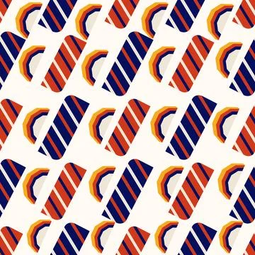 Abstract pattern of geometric shapes on white Stock Illustration