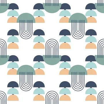 Abstract pattern of geometric shapes winter colors Stock Illustration