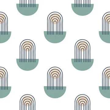 Abstract pattern of geometric shapes winter colors Stock Illustration