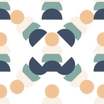Abstract pattern of geometric shapes winter colors Stock Illustration