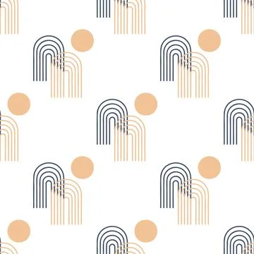 Abstract pattern of geometric shapes winter colors Stock Illustration