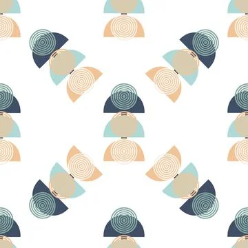 Abstract pattern of geometric shapes winter colors Illustrazione stock