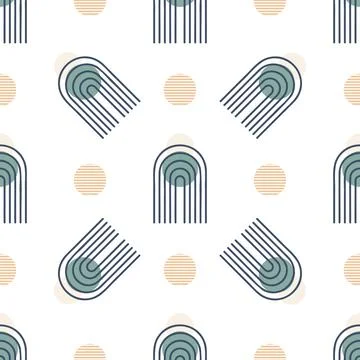 Abstract pattern of geometric shapes winter colors Illustrazione stock