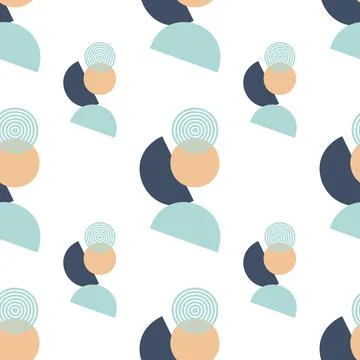 Abstract pattern of geometric shapes winter colors Illustrazione stock