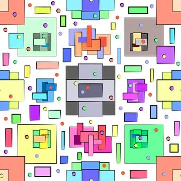 Abstract pattern in geometric style. Illustration with geometric figures. Stock Illustration