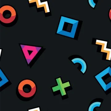 Abstract pattern in geometric style. Seamless pattern with geometric figures Stock Illustration