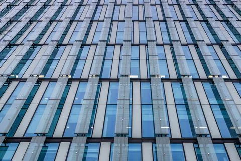 Abstract Pattern of Glass Skyscraper Windows Stock Photos