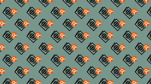 Abstract Pattern with Globe and Key Design on Green Background. Stock Footage 325401607