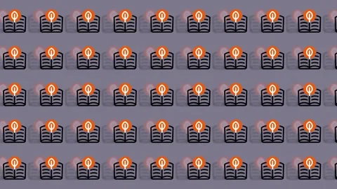 Abstract pattern of glowing Bitcoin symbols on a digital grid. Stock Footage 325382725