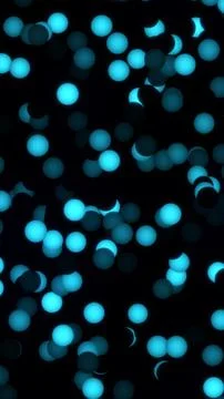 Abstract pattern of glowing blue orbs floating in darkness, creating a futuri Stock Illustration