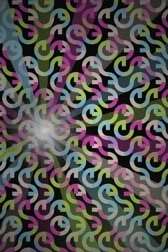 Abstract Pattern with Glowing Elements Stock Photos