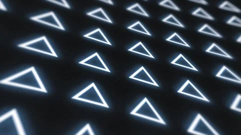 Abstract pattern of glowing geometric triangles loop futuristic hi-tech bla.. Stock Footage 241204868