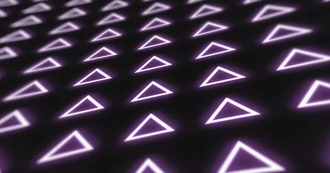 Abstract pattern of glowing geometric triangles loop futuristic hi-tech bla.. Illustrazione stock