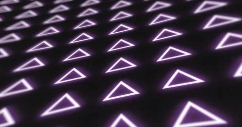 Abstract pattern of glowing geometric triangles loop futuristic hi-tech bla.. Foto stock