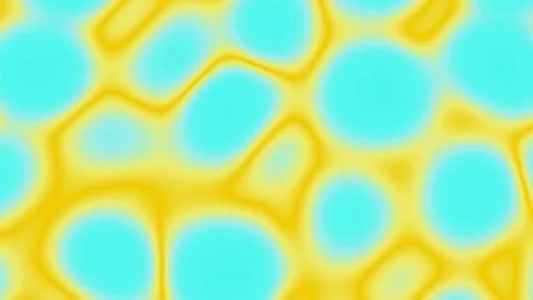 Abstract pattern of glowing yellow and cyan shapes Stock Illustration