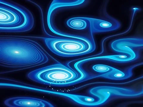 Abstract pattern with gnarled spirals -  digitally generated ima Stock Illustration