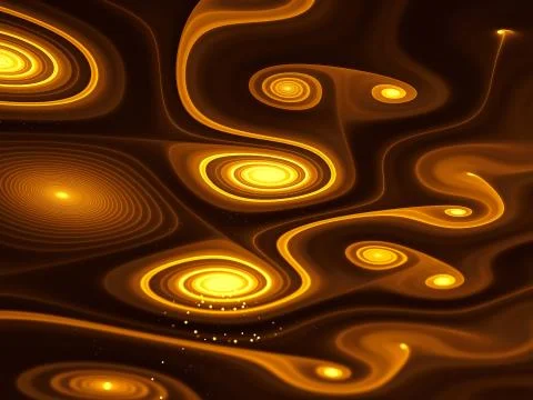 Abstract pattern with gnarled spirals -  digitally generated ima Stock Illustration