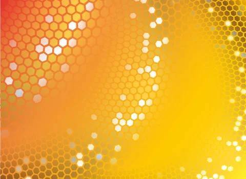 Abstract pattern with gold abstract spiral on yellow background. Modern templ Stock Illustration