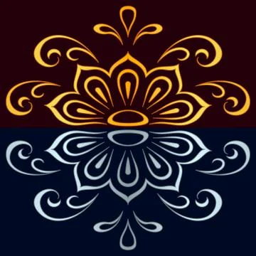 Abstract pattern, gold and silver Stock Illustration