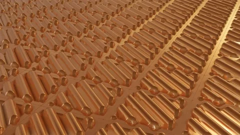 Abstract Pattern With Golden Waves Stock Footage 150719986