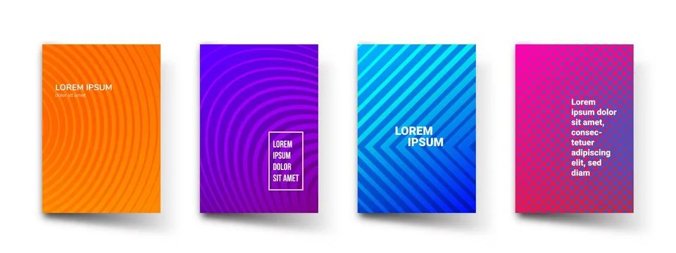 Abstract pattern gradient background templates. Vector modern geometric desig Stock Illustration