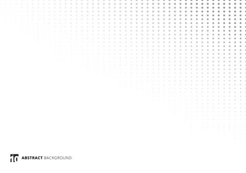 Abstract pattern gray halftone dots on white background and texture. Stock Illustration
