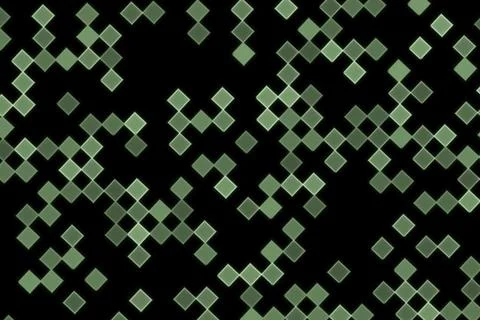 Abstract pattern of gray squares on black background Illustrazione stock
