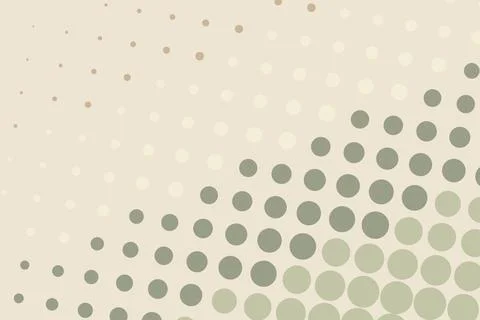 Abstract pattern of green and beige dots on a light background Stock Photos